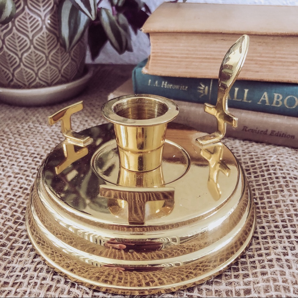 Vintage Brass Partylite Candlestick Holder